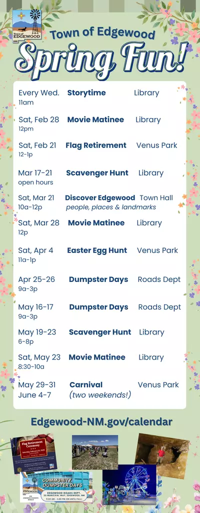 Spring Fun calendar