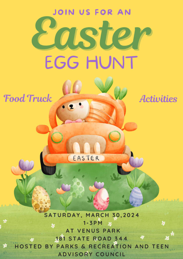 Watercolor Cute Easter Egg Hunt Happy Easter Poster